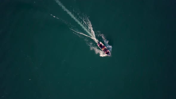 Overhead Boat in Patagonia