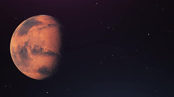 Mars planet rotation animation.
