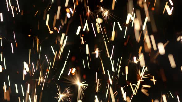 Super Slow Motion Shot of Sparkler Background at 1000Fps.