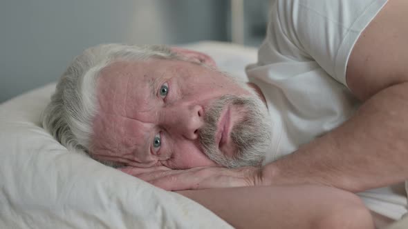 Close Up of Old Man Looking at Camera