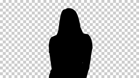 Silhouette woman , Alpha Channel