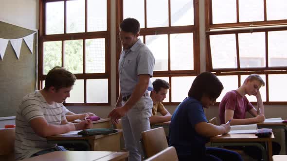 Teenagers in a school classroom