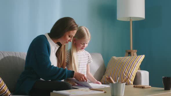 Mother and Small Daughter Build Relationship