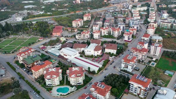 School Aerial View 4 K Alanya Turkey