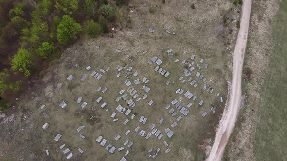 Stecak Medieval Tombstone Aerial V3