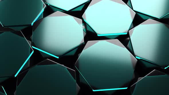 3D Rotating Hexagon Background