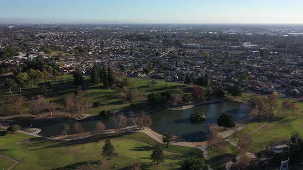 Lake, Golf Course, and Tennis Courts in La Mirada.