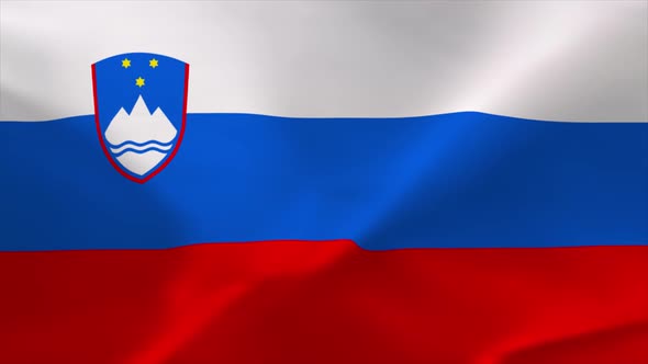 Slovenia Waving Flag Animation 4K Moving Wallpaper Background
