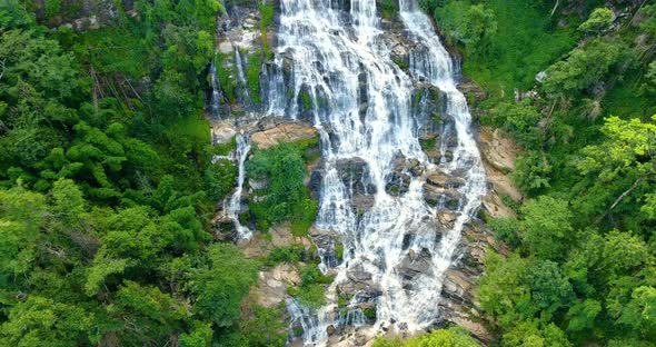 Aerial View of Maeya Waterfall Thailand