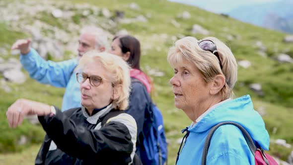 Family Excursion Along a Beautiful Mountain Scenario in Summer Season