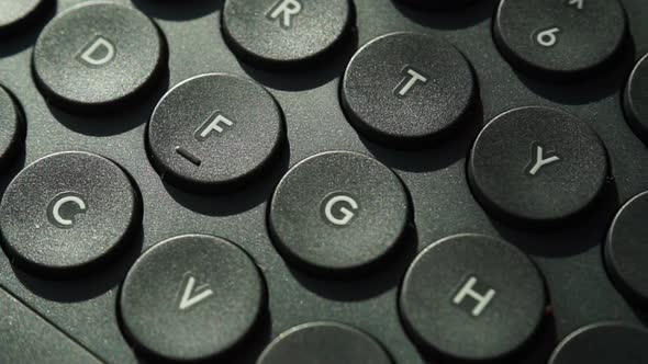 Black Computer Keyboard Detail Closeup