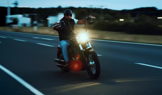 Man on a Motorbike