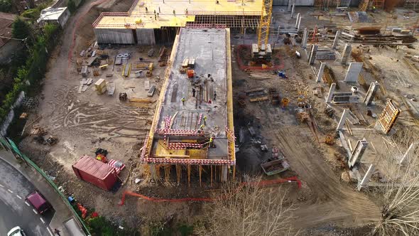 Construction Workers Aerial