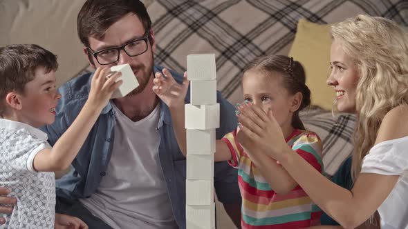 Family stacking toy blocks