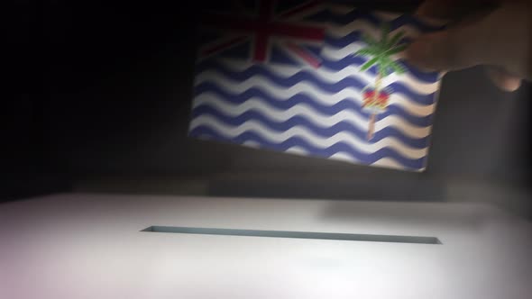 Compositing Hand Voting To Flag OF British Indian Ocean Territory