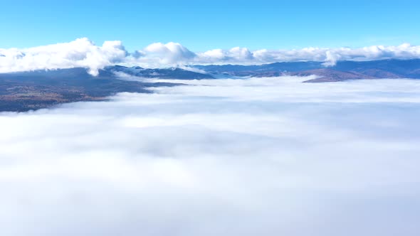 Aerial Hyperlapse Above of Clouds 