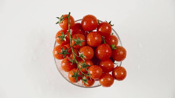 Tomatoes in a Glass Bowl