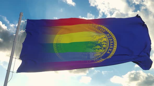 Flag of Nebraska and LGBT