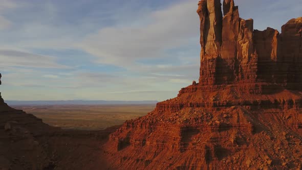 Flying over an amazing rock formation