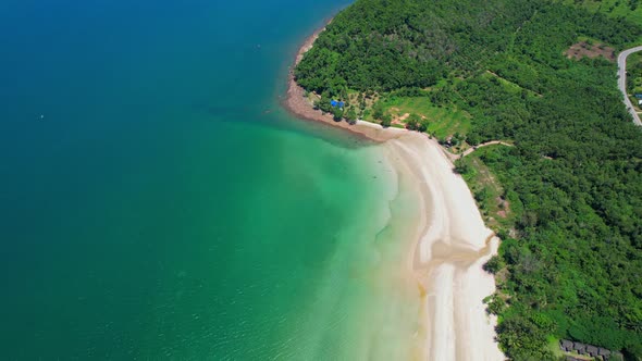 Drones are flying over beautiful beaches and seas