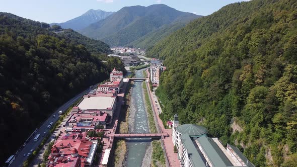 Rosa Khutor. Olympic Village. Krasnaya Polyana. Sochi. Russia.