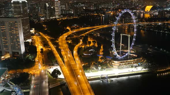 Time lapse of Building in Singapore city