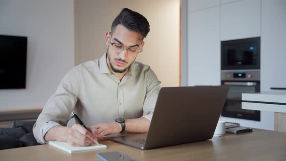 Business Man Trader Investor Analyst Using Laptop for Financial Market Analysis