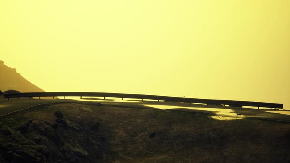 Atlantic Ocean Road Near the Mountain