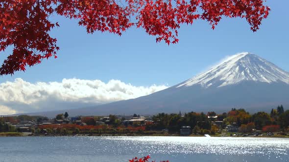 Mount Fuji in Autumn Color Japan