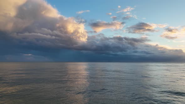 Dramatic Sea Texture  Aerial View Turkey Alanya