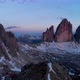 Drone Flying Near Tre Cime di Lavaredo Mountain Italy Dolomites at Sunset - VideoHive Item for Sale