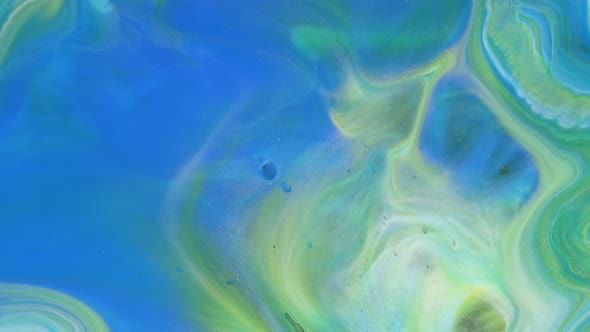 Abstract Light Pastel Streams Flow Along the Plane on a Blue Background