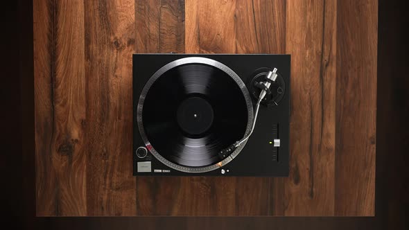 Top View from a Modern Vinyl Player