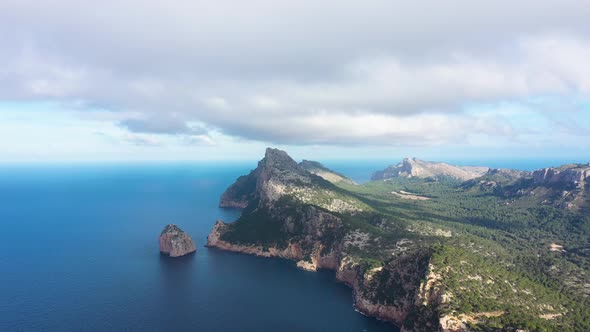 Aerial view of the Cape Formentor