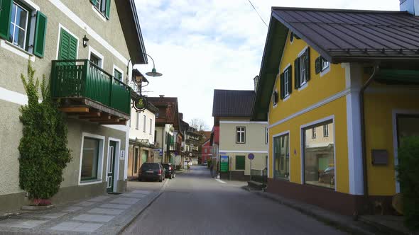 Empty Streets Of Small Austrian Mountain Town 2