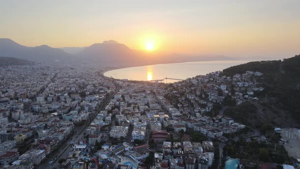 Alanya, Turkey - a Resort Town on the Seashore. Aerial View