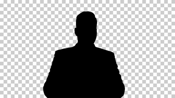 Silhouette businessman, Alpha Channel