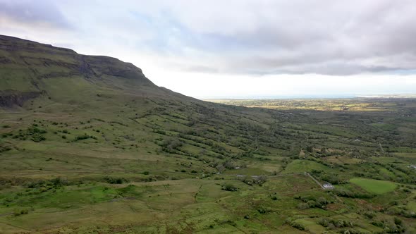 Aerial View of Landscape Near Eagles Rock in County Leitrim