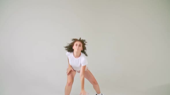 Girl in Short Shorts Dancing