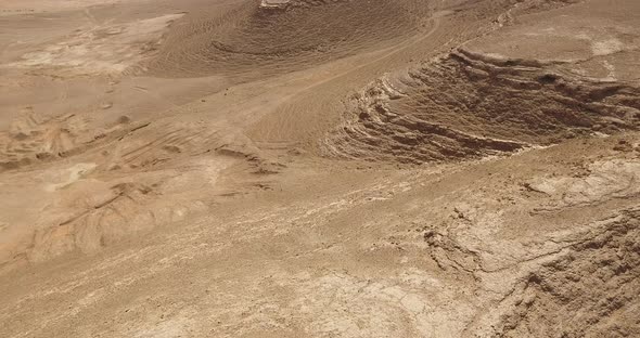 Flying over Dunes in the Desert