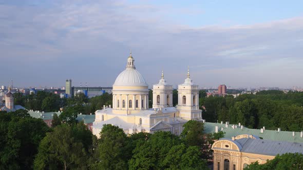 Saint Petersburg Russia Morning City Aerial 123