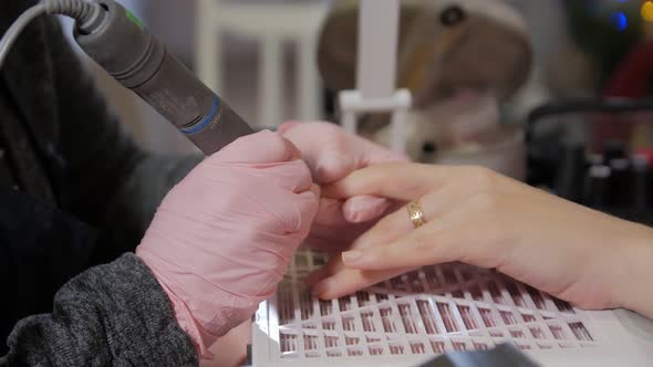 Woman Hands Manicure Closeup