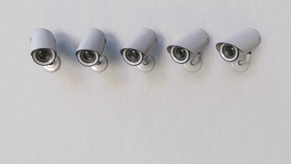 Multiple Surveillance or CCTV Cameras alt