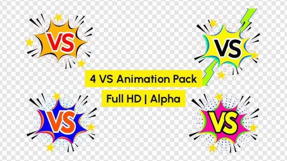 VS Versus Pack Comic Book Cartoon Animation