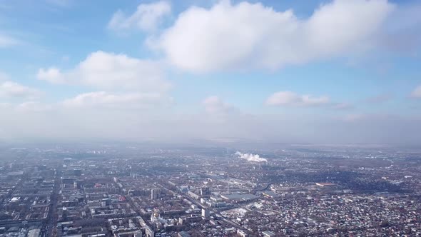 Winter in the City of Almaty in Smog