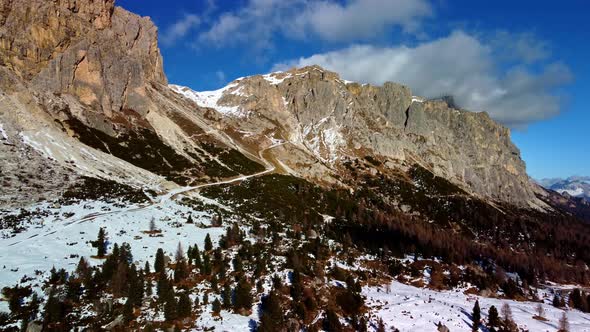 Italy From Above  the Dolomites in South Tyrol in Winter