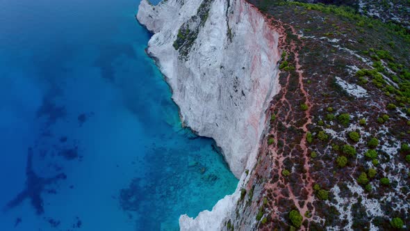 White Ocean Cliffs Aerial