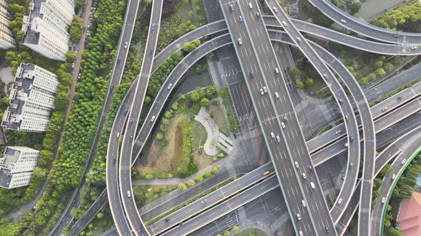 Aerial View Expressway, Shanghai, China