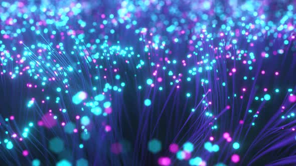 Fiber Optic Wires with Flashing Signals