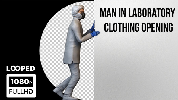 3D Man In Laboratory Clothing Opening - 2 Pack alt